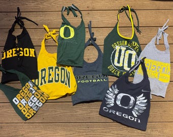 Bundle of 2  Oregon Ducks Mystery Vintage halter tops  one size