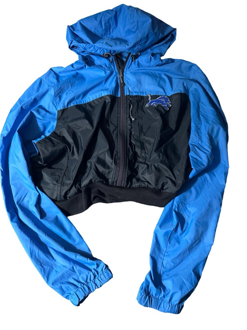 Dettoit Lions Windbreaker Cropped Vintage Pulloverlargenfl Authentic