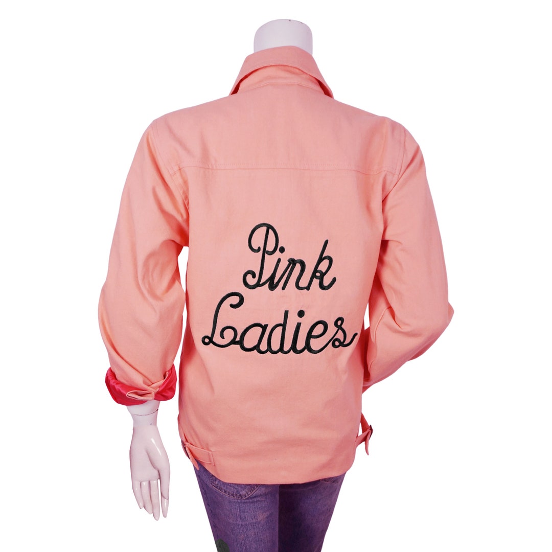 Women's Grease Ladies Pink Jacket Handmade Rise of the Etsy