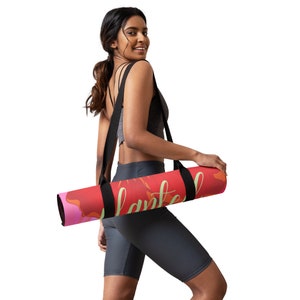 Bloom Where You Are Planted Yoga and Exercise Mat, Floral Meditation Mat, Gift for Yoga Teacher, Yoga Lovers Gift, Stylish Fitness Mat