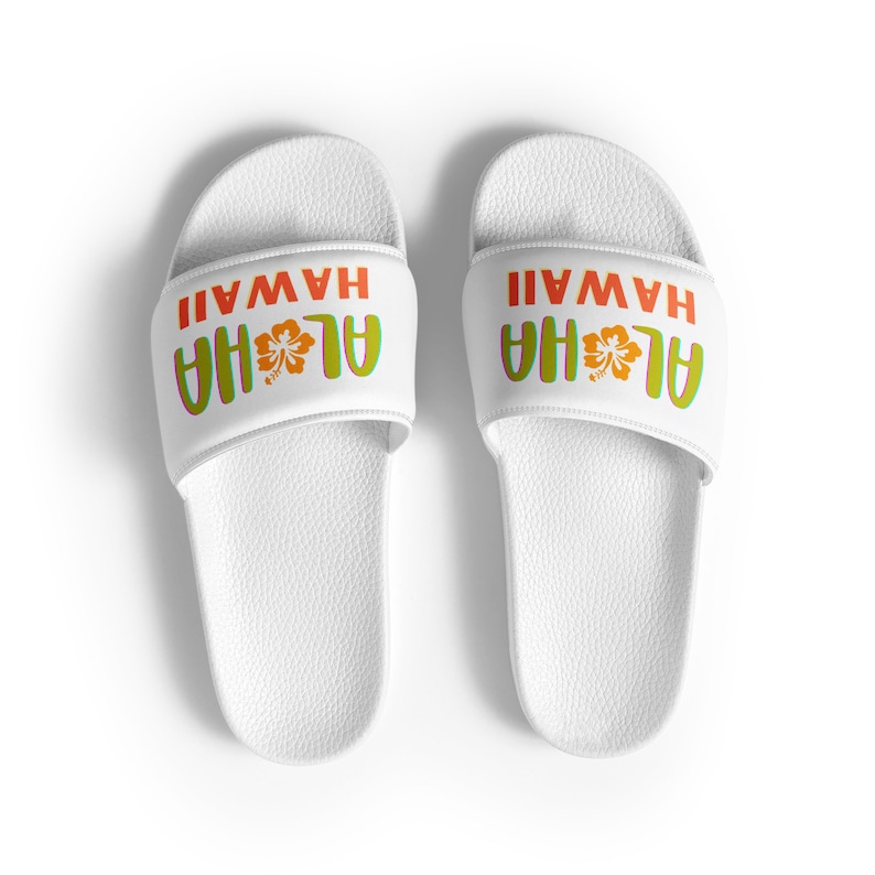 Aloha Hawaii Beach Sandals, Beach Footwear, Aloha Women's Slide Sandals, Flip Flops, Beach Slippers, Bath Wear, Summer Sandals, Slippers