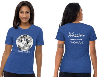 Mana Wahine Warrior Woman Short Sleeve T-Shirt, Strong Woman Tee, Powerful Woman, Hawaii Shirt, Gifts for Mom Wife Daughter, Girlfriend Tee