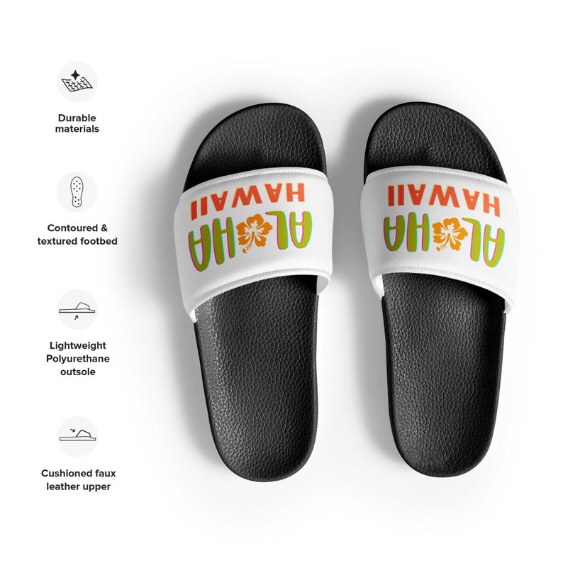 Aloha Hawaii Beach Sandals, Beach Footwear, Aloha Women's Slide Sandals, Flip Flops, Beach Slippers, Bath Wear, Summer Sandals, Slippers