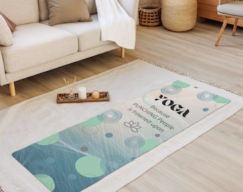 Yoga Mat with Geometrical Patterns, Meditation Mat, Gift for Yoga Teacher, Yoga Lovers Gift, Fitness & Exercise Mat, Durable and Stylish Mat