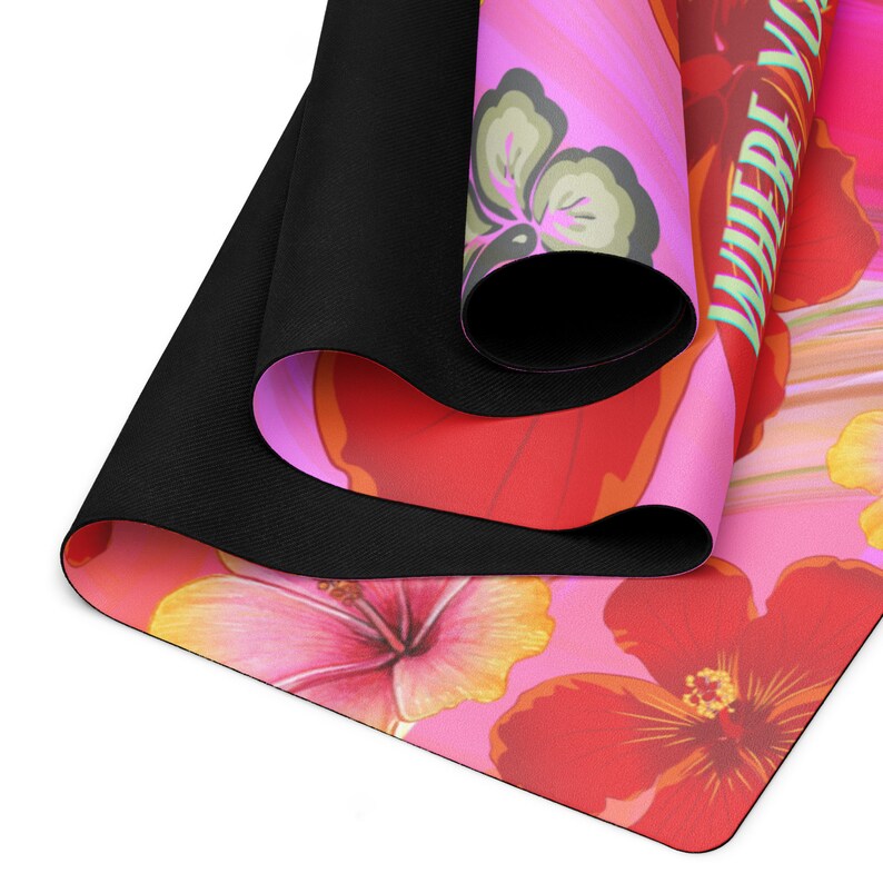 Bloom Where You Are Planted Yoga and Exercise Mat, Floral Meditation Mat, Gift for Yoga Teacher, Yoga Lovers Gift, Stylish Fitness Mat