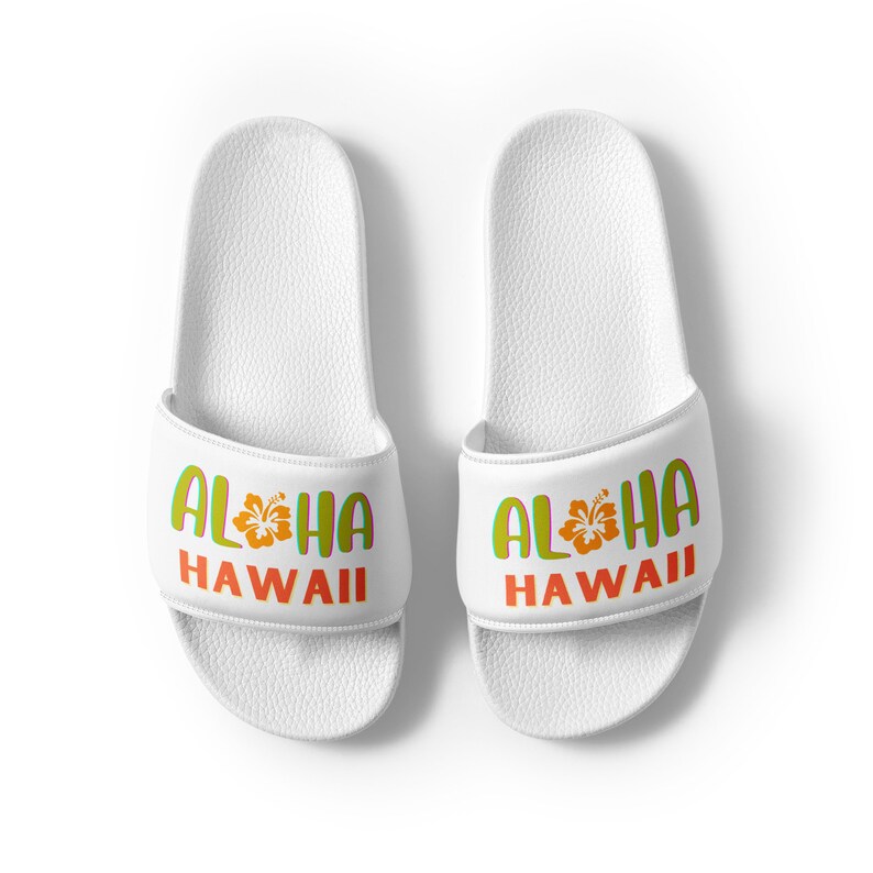 Aloha Hawaii Beach Sandals, Beach Footwear, Aloha Women's Slide Sandals, Flip Flops, Beach Slippers, Bath Wear, Summer Sandals, Slippers