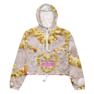 LEI-ing Low in Hawaii Women’s cropped windbreaker, Hawaii Raincoat, Hiking Jacket, Gift for Mom’s Day, Gift for Bridesmaid, Gift for Sister