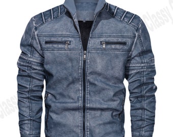 Mens Leather Denim Jacket Norway, SAVE 54% 
