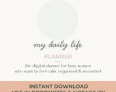Digital Planner for Busy Women | GoodNotes Planner | Hyperlinked iPad Planner | Daily Life Planner | ADHD Friendly Planner PDF