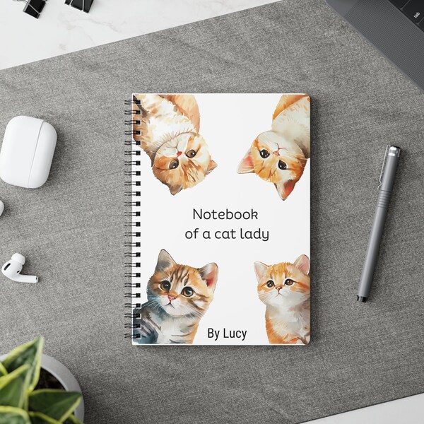 Personalised A5 Funny Cat Notebook, Cat Gifts, Cat Notebook, Cat Lady, Mother Cat, Pet Gifts,  Notebook, Gift For Her, Gifts, Gift for Him