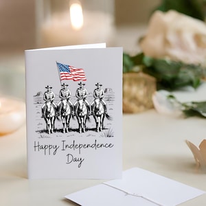 Carte de fête de l'indépendance, carte de voeux joyeux 4 juillet, drapeau américain, carte patriotique pour amis et famille