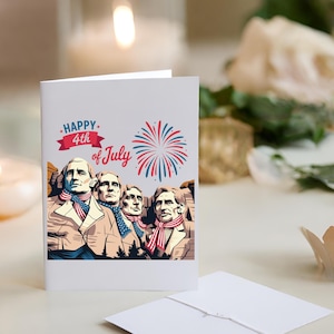 Decoración del 4 de julio - Tarjetas del 4 de julio - Día de la Independencia de Estados Unidos - Tarjeta de aniversario de EE. UU., Tarjetas de EE. UU. - Tarjeta personalizada