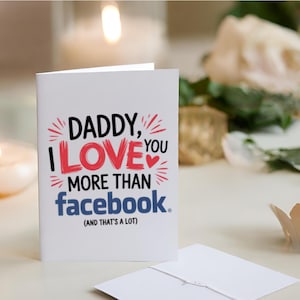 Cartão engraçado de Dia dos Pais de Filha ou Filho - Facebook - Cartão de Aniversário para Papai - Para o Melhor Pai do Mundo