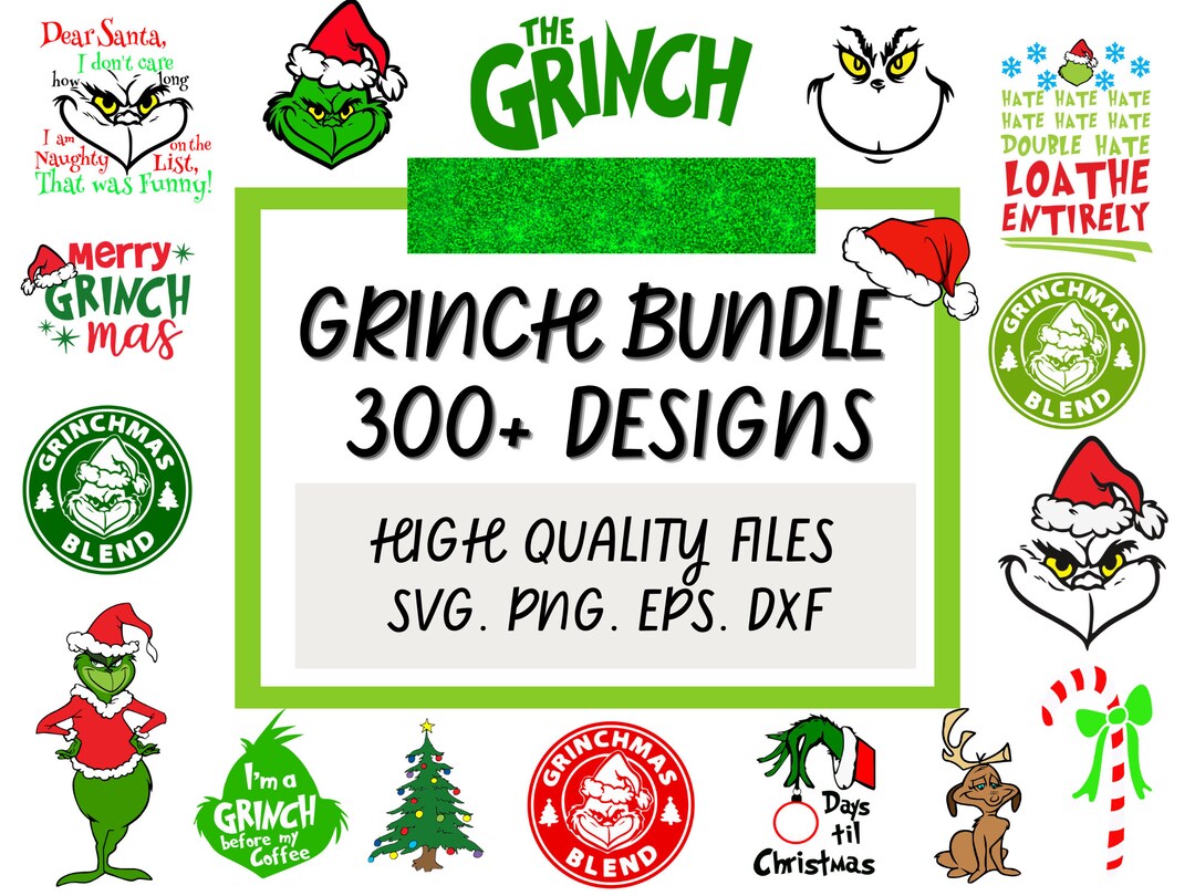 Grinch Svg Bundle, Grinch Face Svg, Grinch Png, the Grinch Svg, Grinch