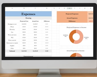 Personal Monthly Budget Excel and Google Sheet | Finance Tracker (Digital Download)