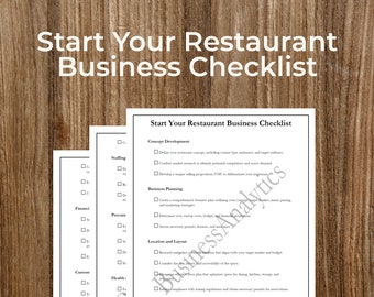 Restaurant Business Checklist – Printable, Fillable, Customizable (PDF Download)