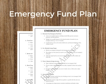 Emergency Fund Planner | Savings Goal Tracker (Digital Download)