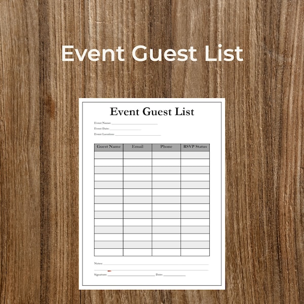 Event Planner Forms Etsy
