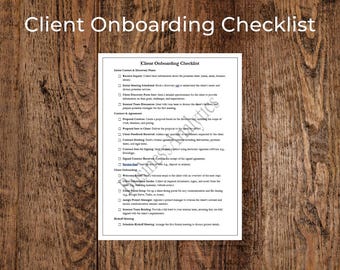 Client Onboarding Checklist | Agency Service Template (Fillable PDF)