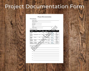 Printable Project Documentation Form | Editable Word Document