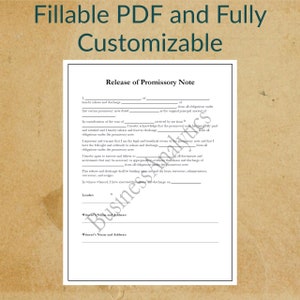 Formulaire de mainlevée du billet à ordre - PDF imprimable et à remplir (téléchargement numérique) image 6