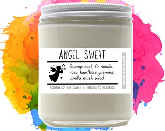 ANGEL SWEAT Scented Soy Wax Candle Jar