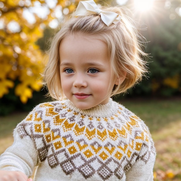 Nordic Kids Sweater Knitting Pattern: Baby to Child Sizes (PDF Pattern)