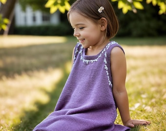 Nordic Knit Dress Pattern: Girls Sleeveless Design (PDF Pattern)