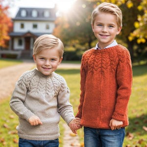 PDF Knitting Pattern,Nordic Kids Sweater,Sweater Patterns,Pullover Patterns,Cable Knit,Toddler Sweater,Teens Sweater,Unisex,Instant Download