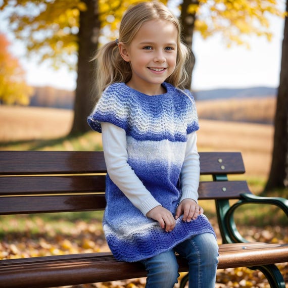 Nordic Gradient Knit Dress Pattern: Girls Sizes 1-12 (PDF Pattern) - Etsy  Israel