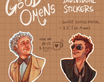 Good Omens individual stickers