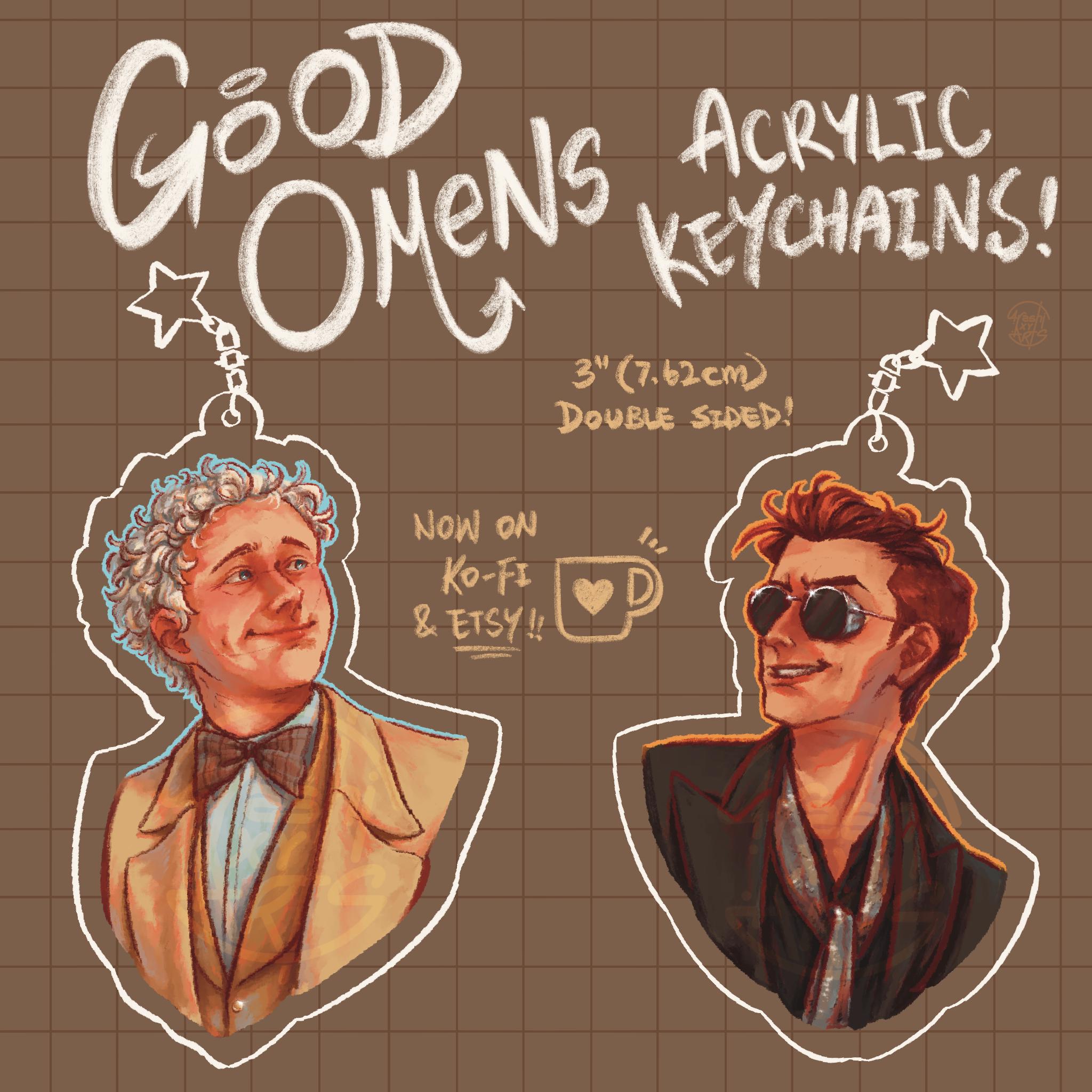 Good omens グッドオーメンズ キーホルダー ピンバッジ 9点