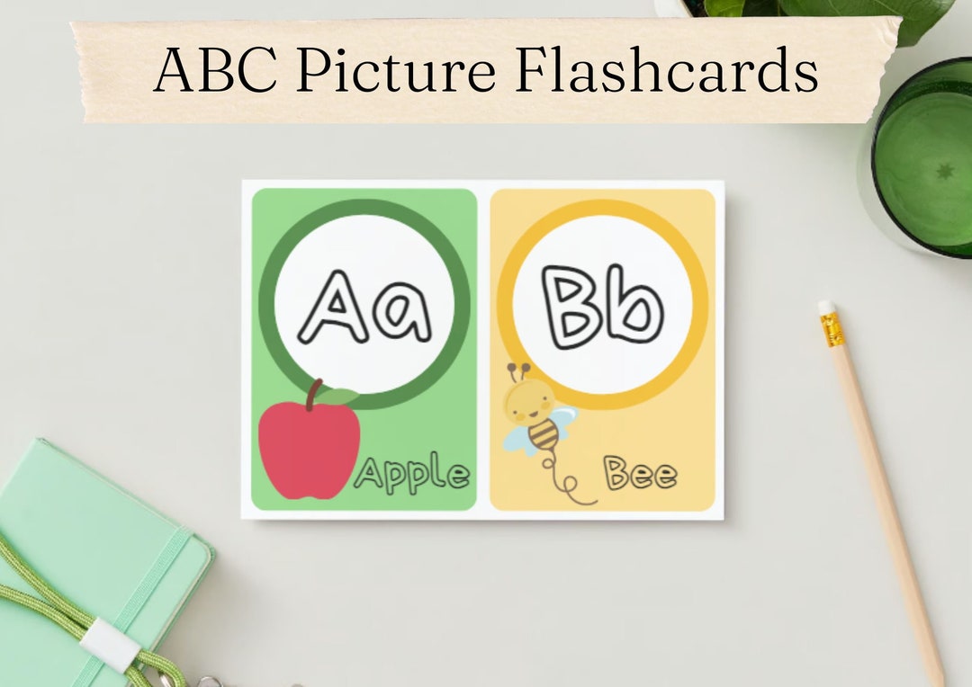 Kids ABC Printable Picture Flash Cards / Learning the Alphabet ...