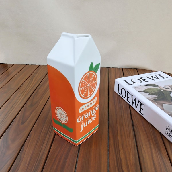 Ceramic Orange Juice Vase Etsy