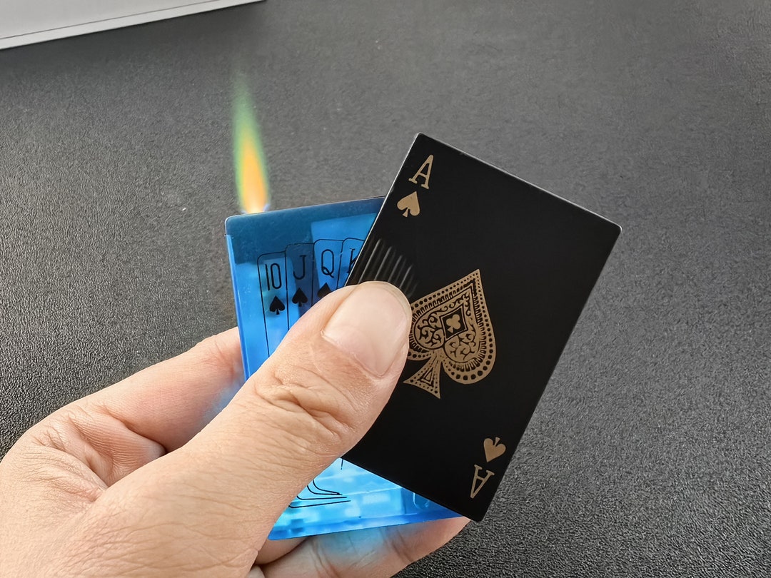 Playing Card Lighter Green Flame Inflatable Light up Fun Toy Etsy