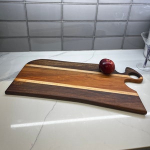 Walnut, Maple & Cherry Charcuterie Serving Board, Wooden Serving Tray, Cheese Tray Canadian Made