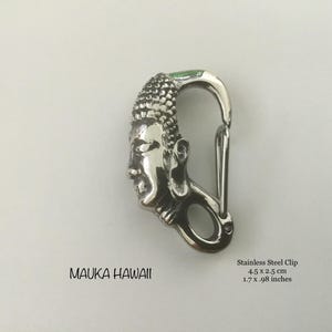 Mosquetón con clip de monje budista, llavero, billetera, cadena, gancho y kit de anilla dividida de acero inoxidable