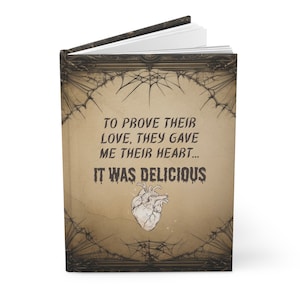Gothic writing journal heart notebook goth composition notebook antisocial gift for her gift for grunge goth emo friend anti valentine