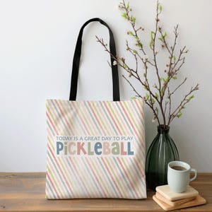 Today is Great Day to Play Pickleball Tote Bag - Reusable Canvas Tote Bag