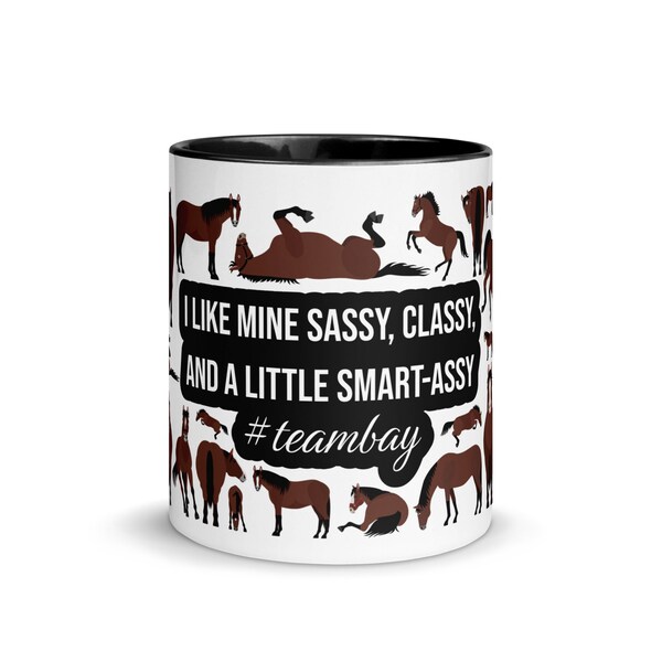 Édition Bay Horse - Tasse fantaisiste TeamBay | Cheval bai | Cadeau pour amoureux des chevaux | tasse de cheval | tasse drôle de cheval | Cadeau cheval | #baie d'équipe | Anniversaire