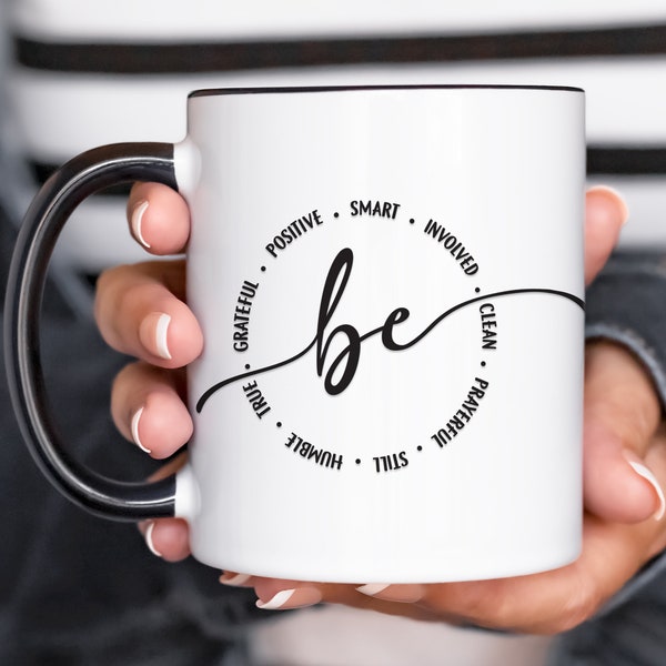 Be Attitudes Mug | Inspirational Quote Mug | Happy Thoughts | Motivational | Daily Positivity | Office Gift | Birthday | Desk Gift | Faith