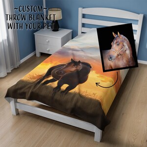 CUSTOM Pet Plush Throw Blanket | Personalized Gift | Pet Lover Gift | Unique Gift | Cozy Throw Blanket | Animal Lover Gift | Birthday Gift