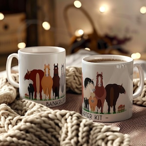 Taza con kit de inicio para bancarrotas / Taza para amantes de los caballos / Regalo para amantes de los caballos / Taza para caballos / Taza para mamás de caballos / Regalo de cumpleaños / Taza divertida para caballos / Equino