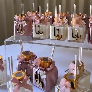 Reed Diffusers with elegant wrapping for braidal showers, baby showers