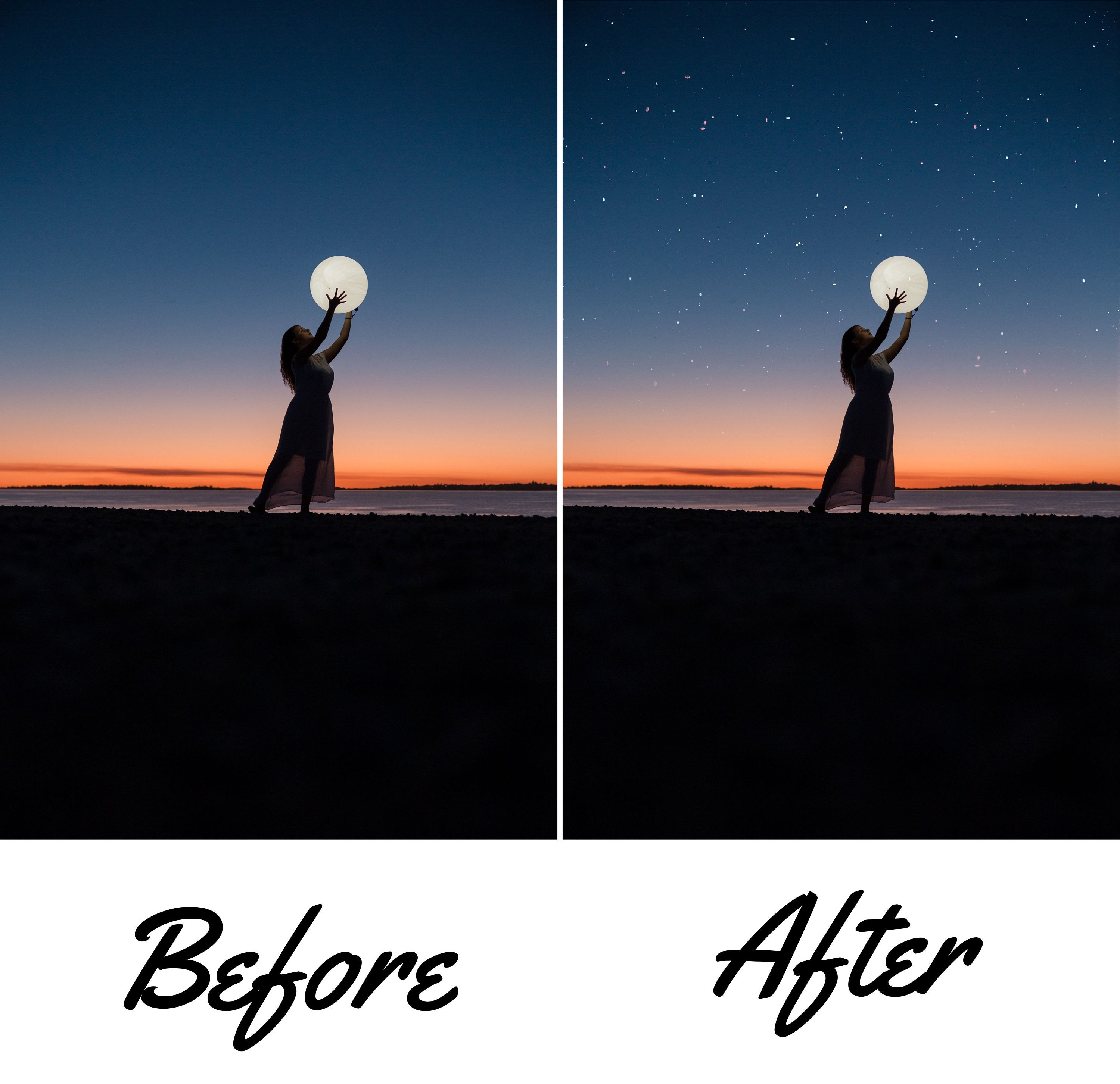 100 Beautiful Night Sky Overlays Starlight Etsy