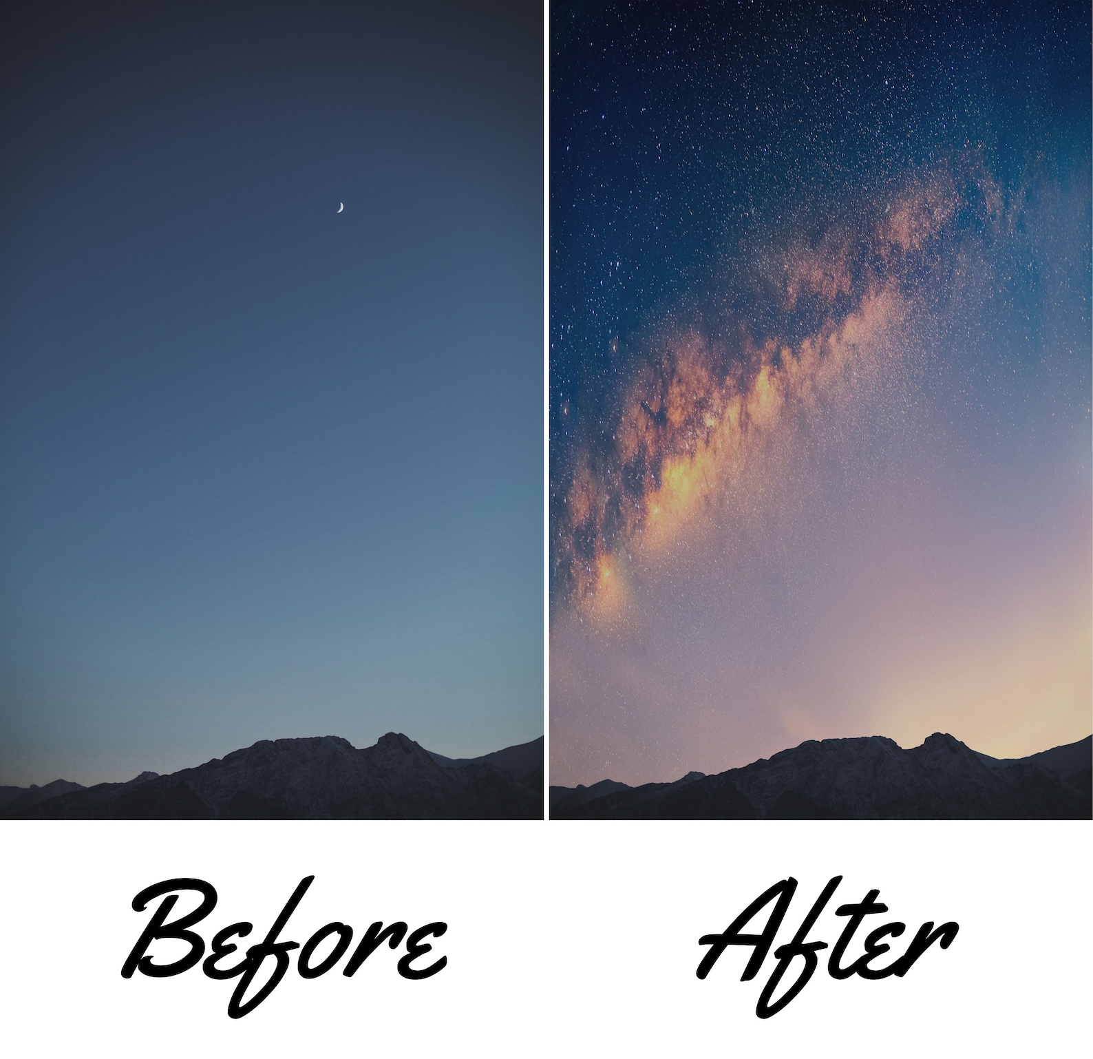 100 Beautiful Night Sky Overlays Starlight Etsy