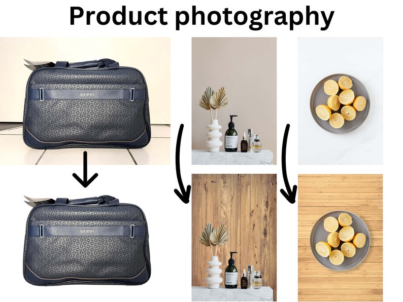 May include: A blue travel bag with a black leather handle and the word "GUESS" printed on the front. The bag is photographed against a white background.