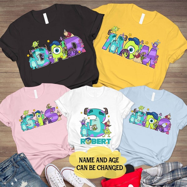 Family Birthday Matching Shirt, Monsters Incs Birthday Shirt,  Monsters Incs Birthday Custom Shirt, Monsters University, Birthday Crew Shirt