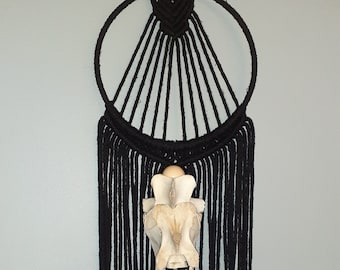 Deer Vertebrae with Pheasant and Chicken Feathers