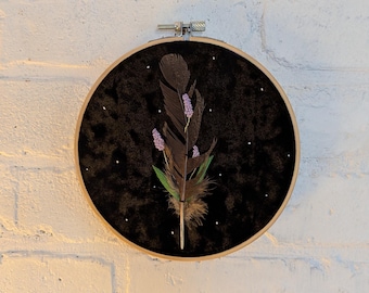 Turkey Feather with Embroidery